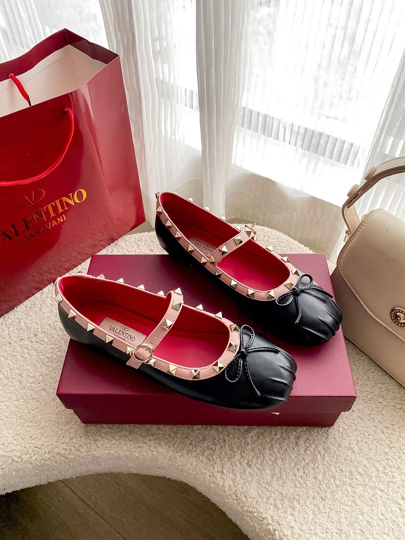 Valentino Rockstud Mary-Jane Ballerina · JZ62 — תמונה 3
