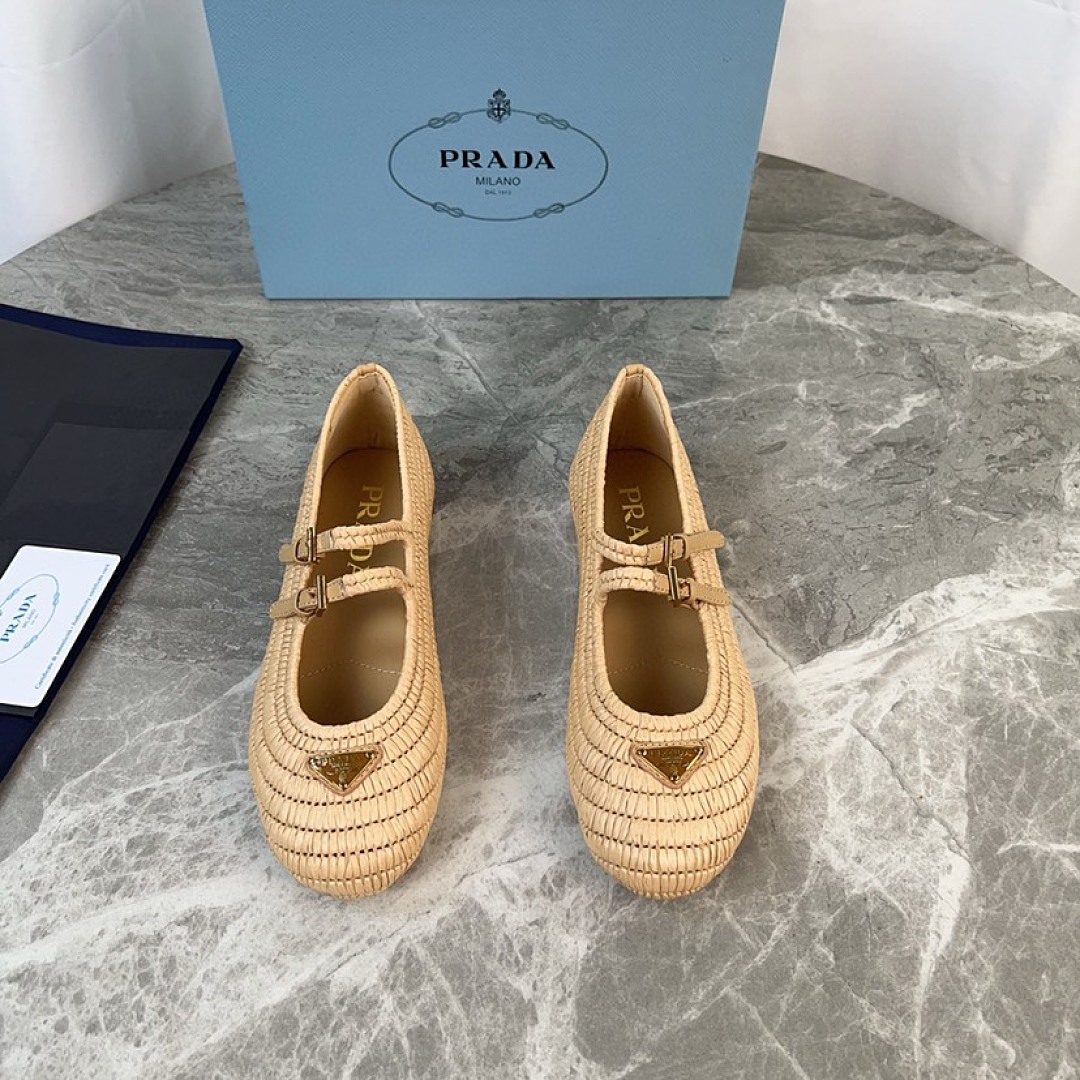 Prada Stuoia Raffia Mary Jane · X85X — תמונה 12