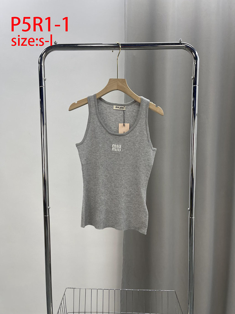 Miu Miu Ribbed Tank Top · P5R1 — תמונה 4