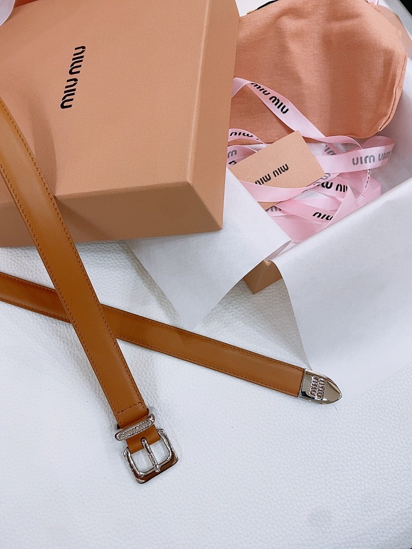 Miu Miu Cognac Leather Belt · RET1 — תמונה 10