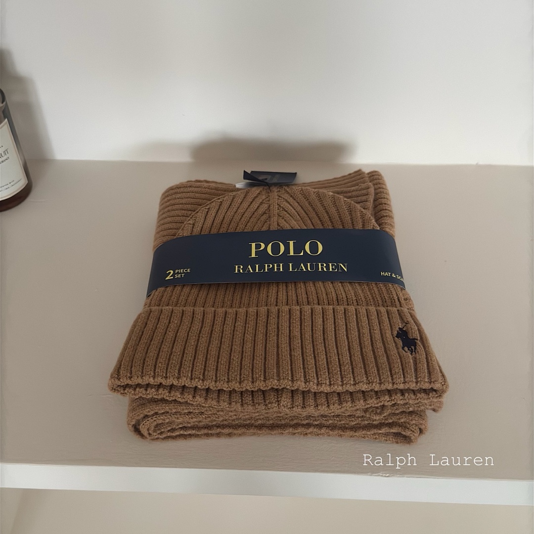 Ralph Lauren Ribbed Beanie And Scarf Set · D7G5 — תמונה 5