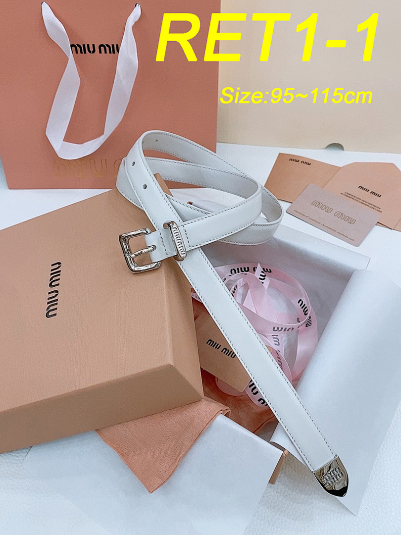 Miu Miu Cognac Leather Belt · RET1 — תמונה 9