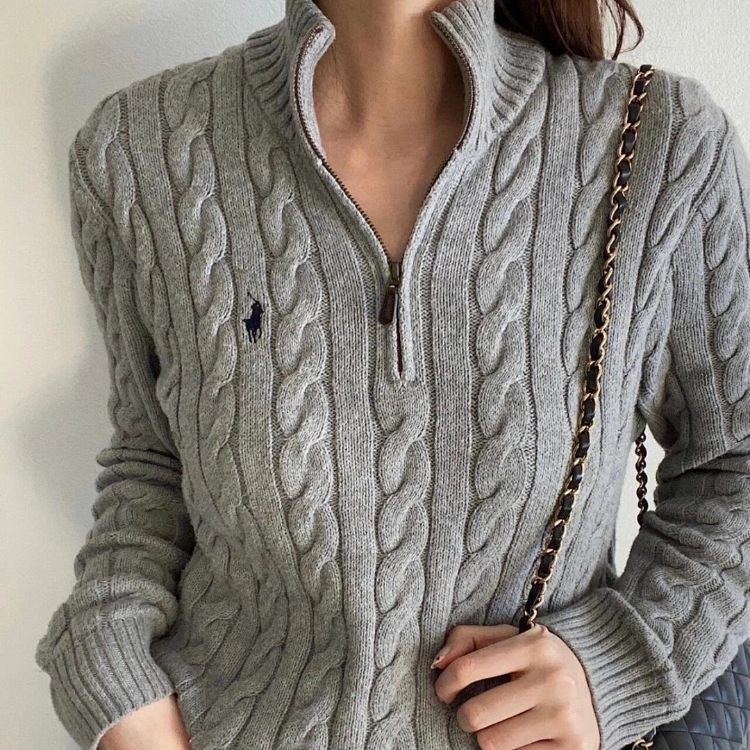 Polo Ralph Lauren Cable-Knit Quarter-Zip Sweater · E666