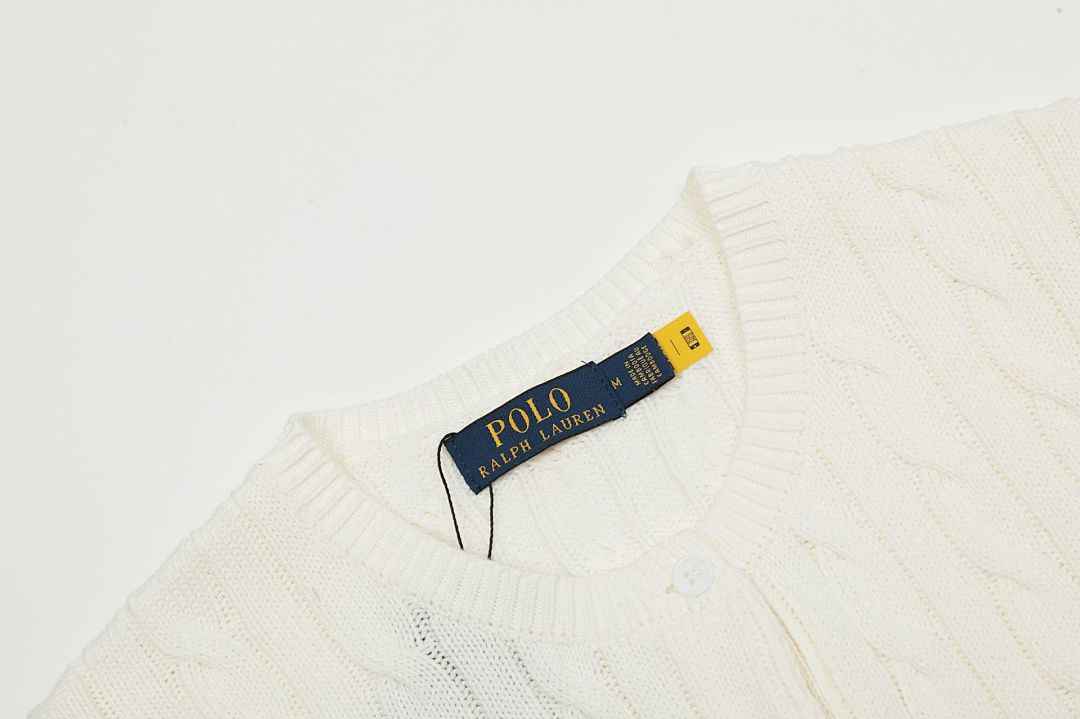Ralph Lauren Cable-Knit Cotton Short-Sleeve Cardigan · R63G — תמונה 19