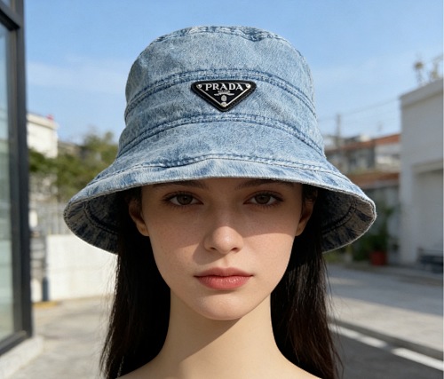 Prada Denim Bucket Hat · UF5197