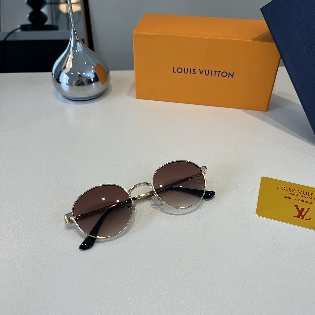 Louis Vuitton LV Script Metal Round Sunglasses · X22B — תמונה 7
