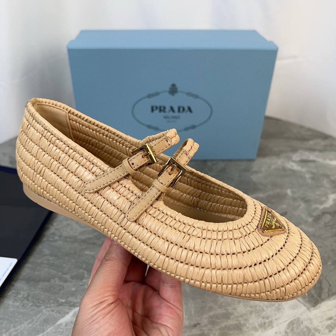 Prada Stuoia Raffia Mary Jane · X85X — תמונה 10