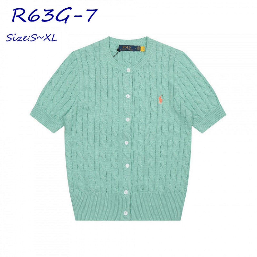 Ralph Lauren Cable-Knit Cotton Short-Sleeve Cardigan · R63G — תמונה 9