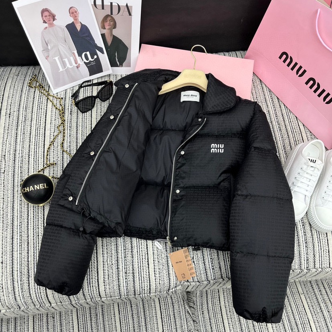 Miu Miu Cropped Down Jacket · F2F6 — תמונה 8