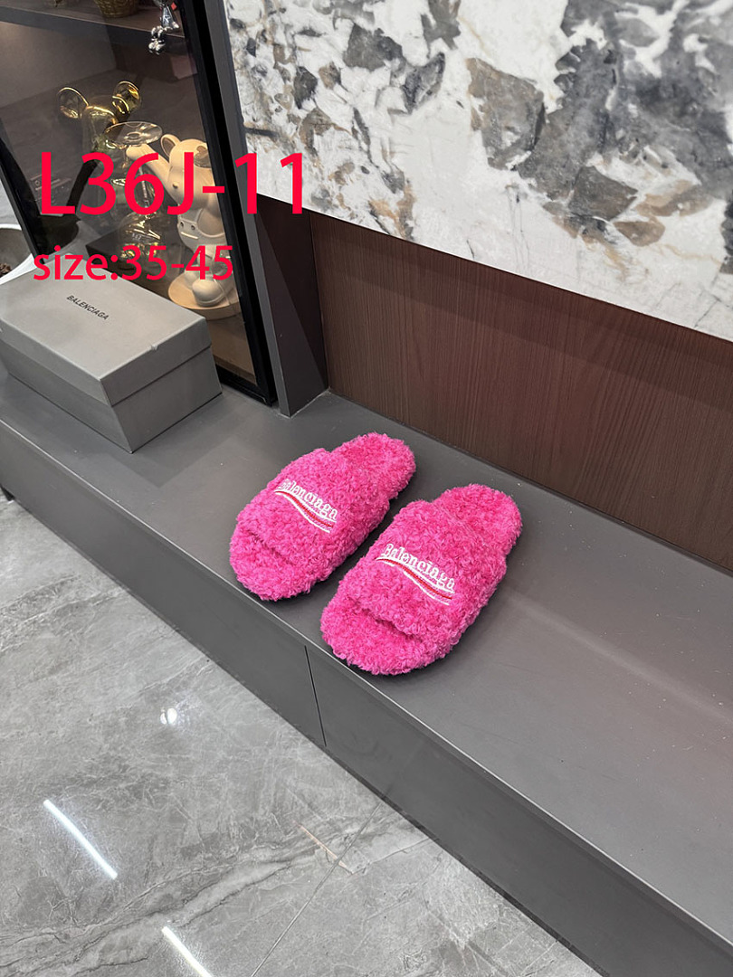 Balenciaga Furry Slide · L36J — תמונה 13