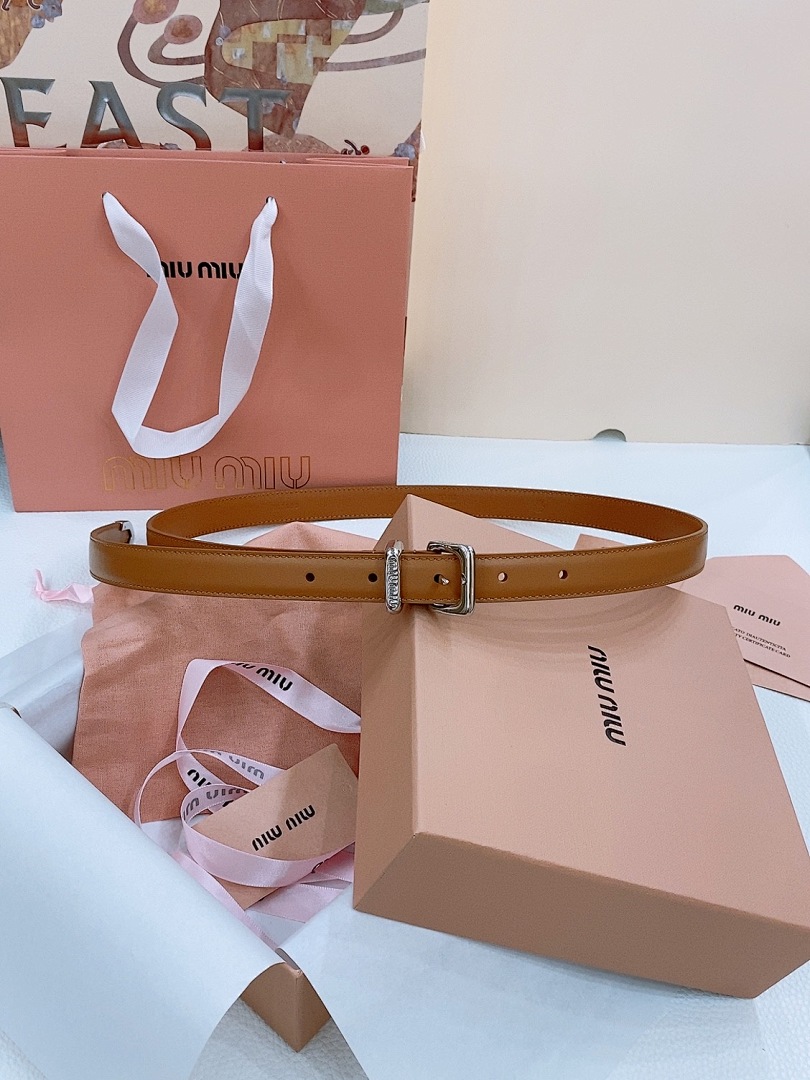 Miu Miu Cognac Leather Belt · RET1 — תמונה 16