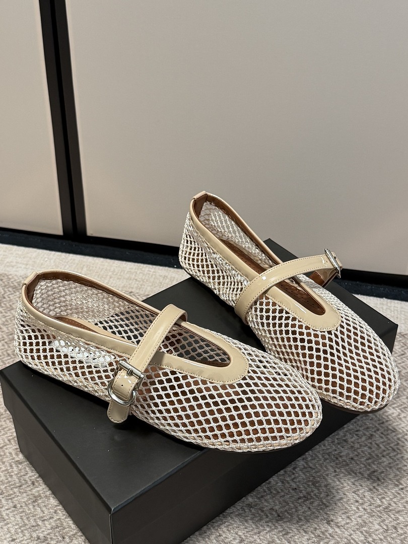 ALAÏA Fishnet Ballerina Flat · JX9L — תמונה 7
