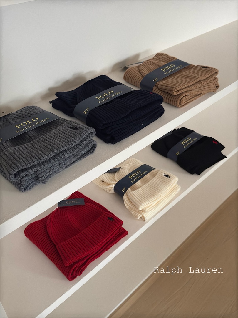 Ralph Lauren Ribbed Beanie And Scarf Set · D7G5 — תמונה 11