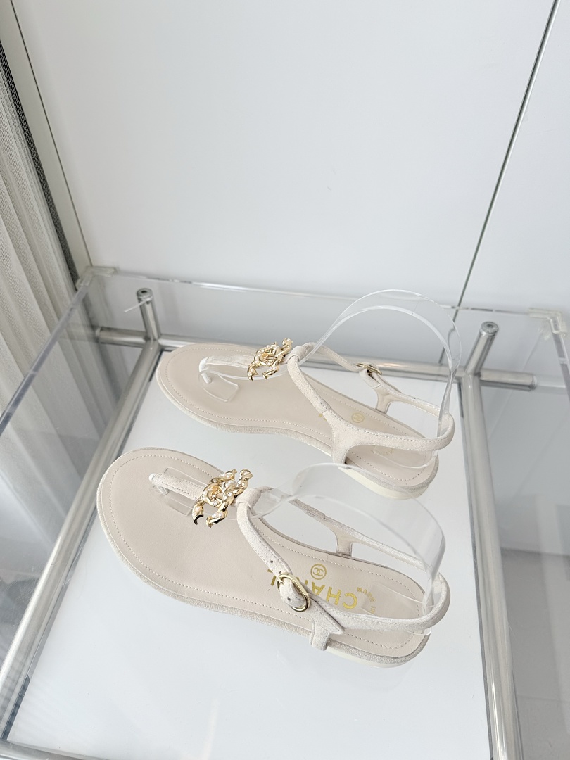 Chanel Interlocking CC Logo Thong Sandals · TR25 — תמונה 7