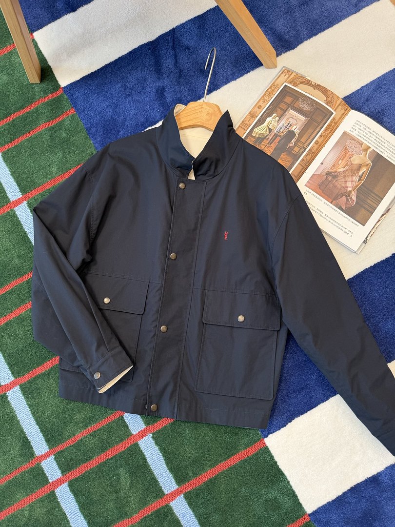 Saint Laurent Cassandre Reversible Work Jacket · P36W — תמונה 13