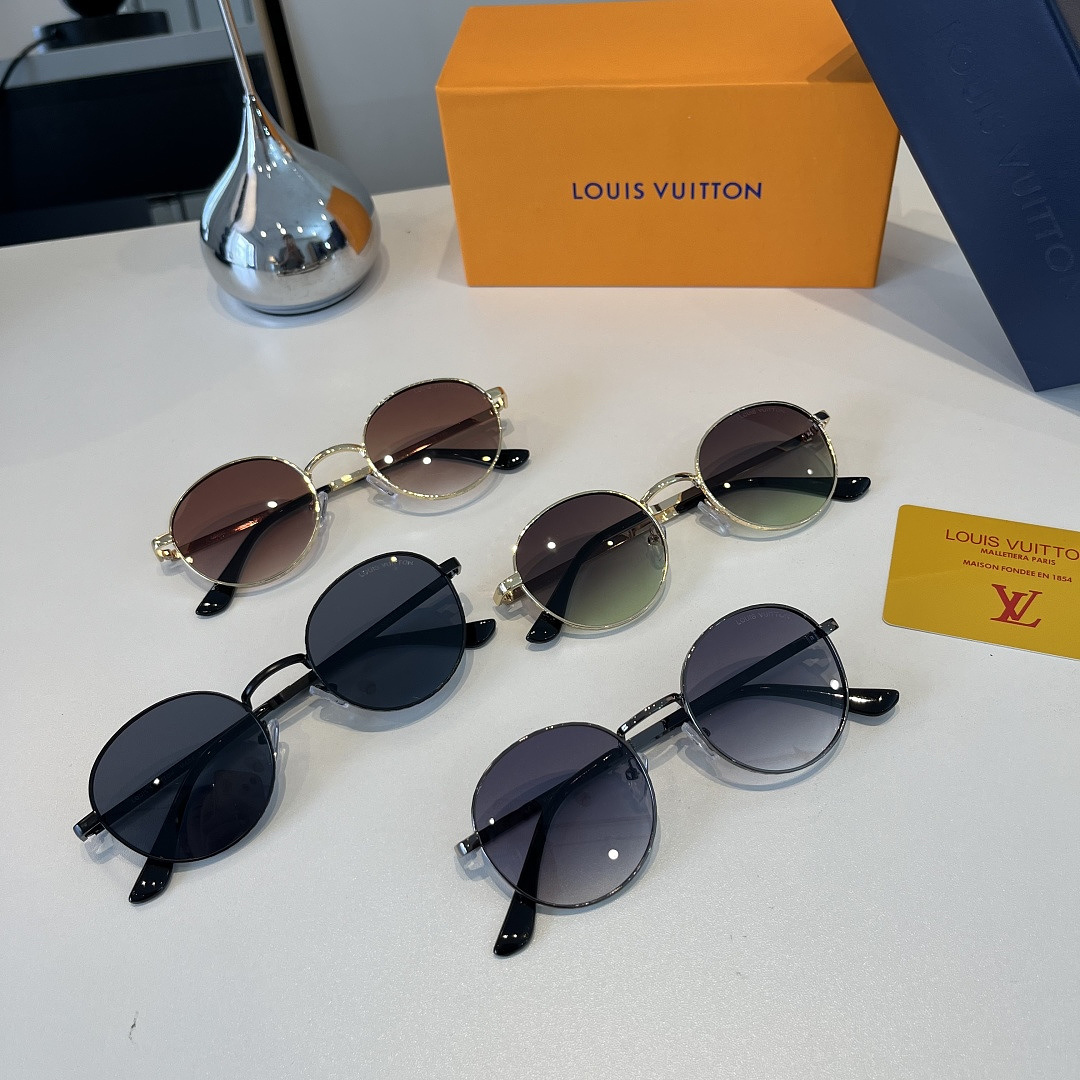 Louis Vuitton LV Script Metal Round Sunglasses · X22B