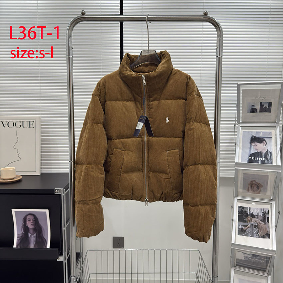 Polo Ralph Lauren Wale Corduroy Puffer Coat · L36T — תמונה 3