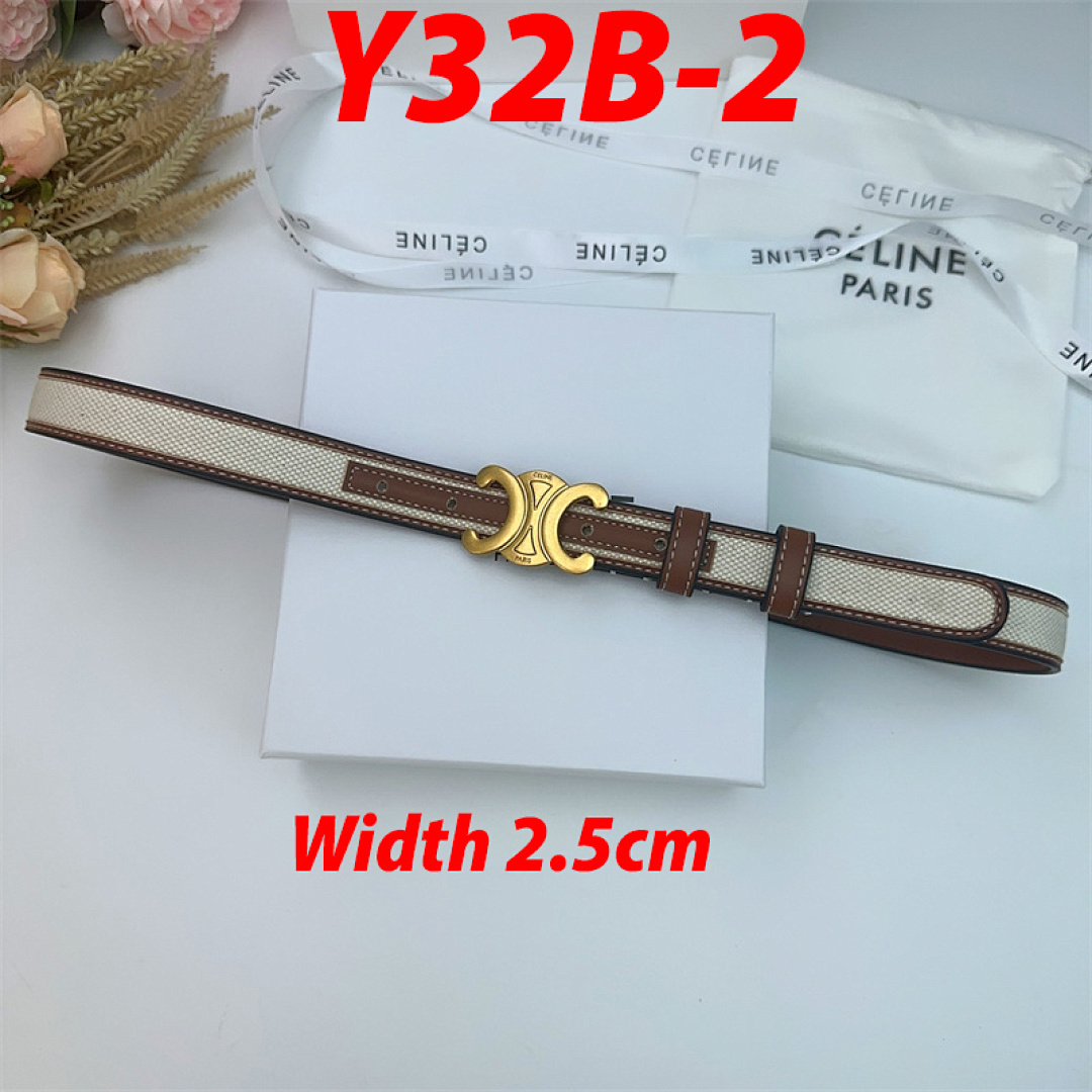 Celine Triomphe Belt 25MM · Y32B — תמונה 8
