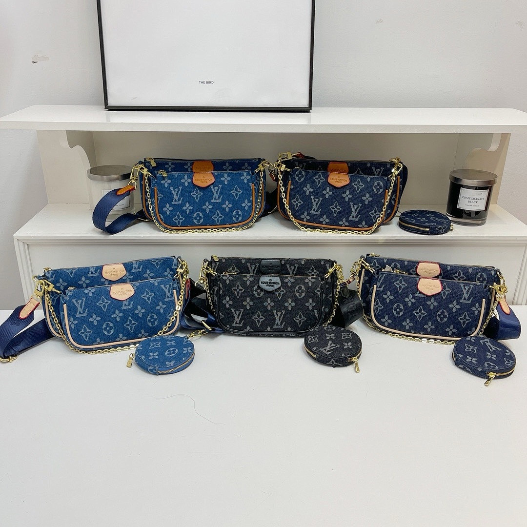 Louis Vuitton Multi Pochette Accessoires Monogram Denim · Y35V — תמונה 14