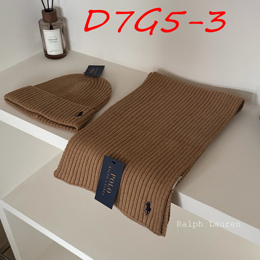 Ralph Lauren Ribbed Beanie And Scarf Set · D7G5