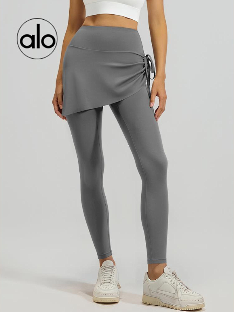 Alo Yoga Drawstring Ruched Yoga Skirted Leggings · 614U — תמונה 10