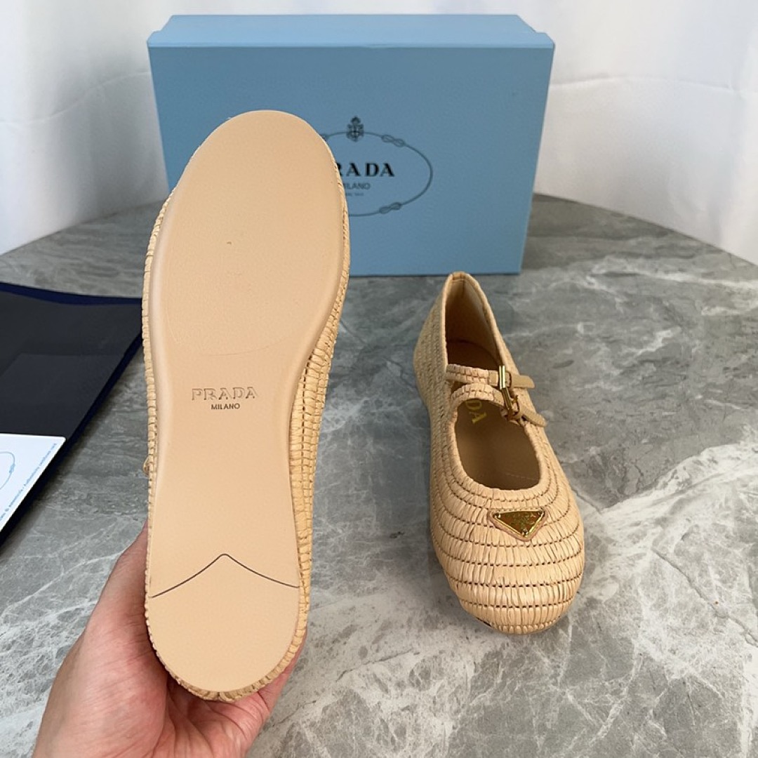 Prada Stuoia Raffia Mary Jane · X85X — תמונה 4