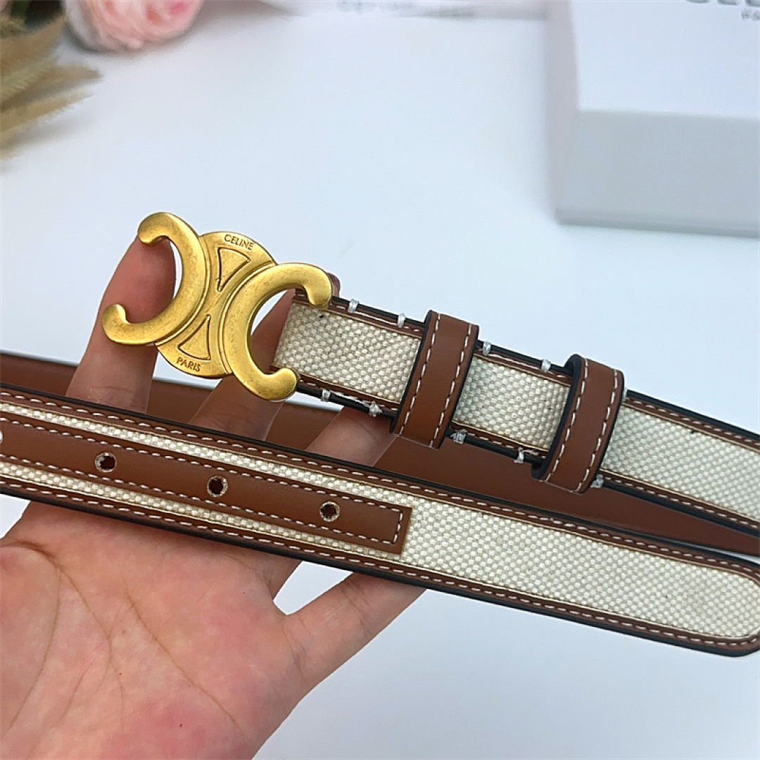 Celine Triomphe Belt 25MM · Y32B — תמונה 5