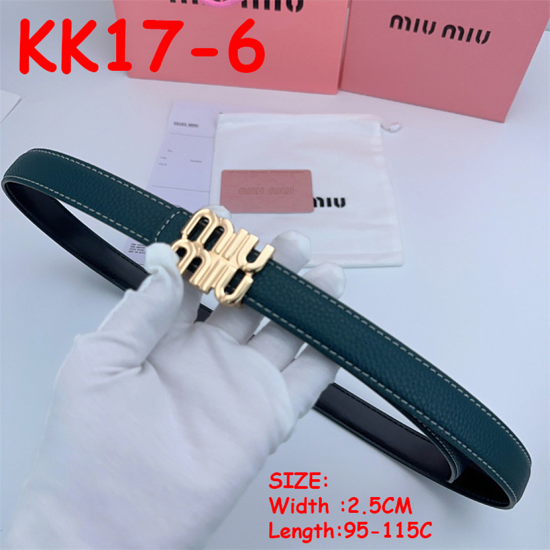Miu Miu Logo-Lettering Leather Belt · KK17 — תמונה 12