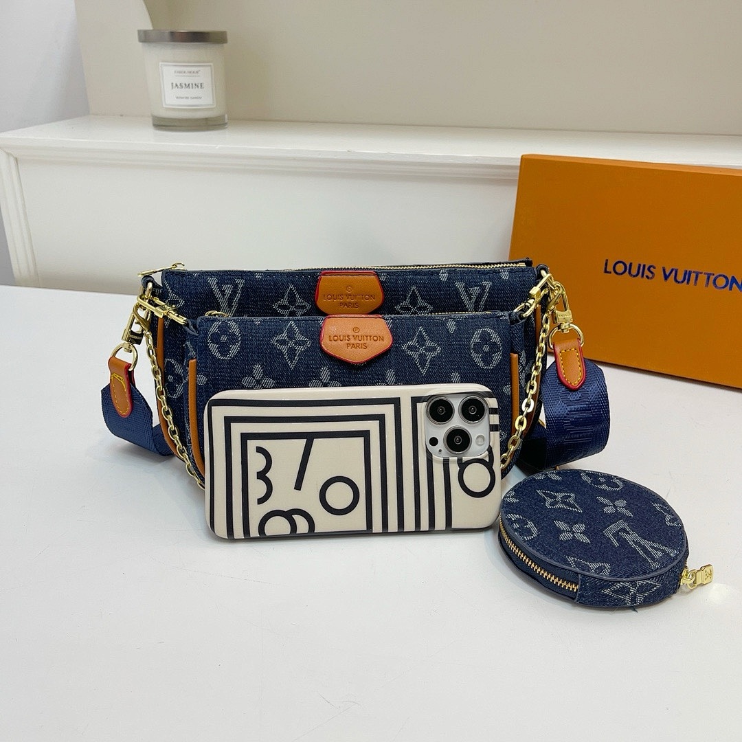 Louis Vuitton Multi Pochette Accessoires Monogram Denim · Y35V — תמונה 12