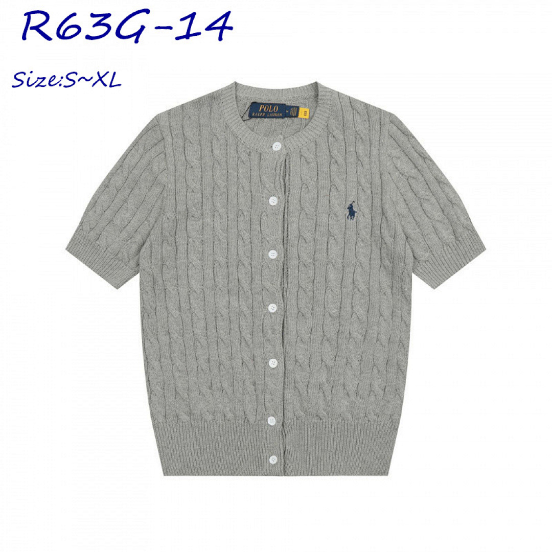 Ralph Lauren Cable-Knit Cotton Short-Sleeve Cardigan · R63G — תמונה 2