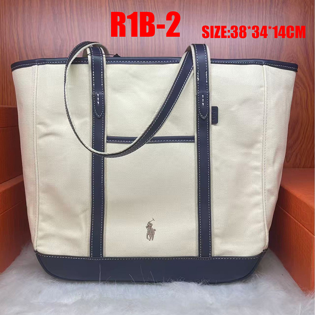 Polo Ralph Lauren Canvas & Leather Medium Tote · R1B — תמונה 8