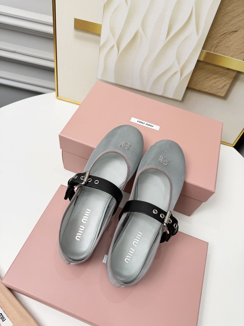 Miu Miu Mesh Buckle Mary-Jane Ballerina · Y96K — תמונה 12