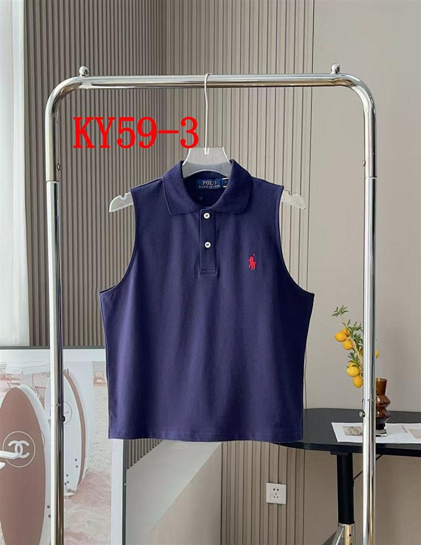 Ralph Lauren Sleeveless Cotton Blend Piqué Polo · KY59
