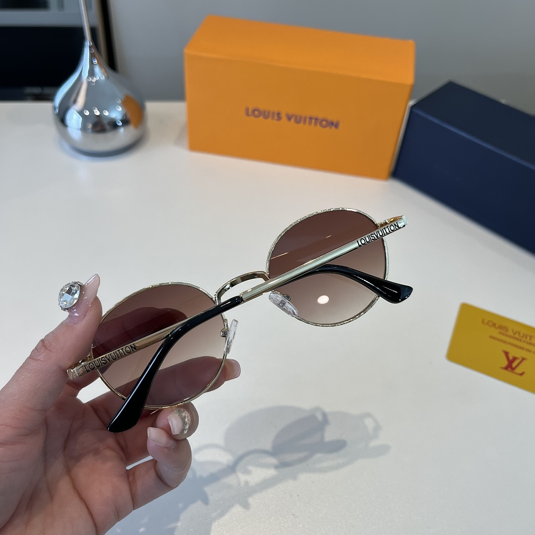 Louis Vuitton LV Script Metal Round Sunglasses · X22B — תמונה 4