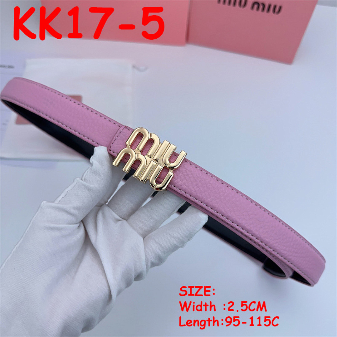 Miu Miu Logo-Lettering Leather Belt · KK17 — תמונה 13