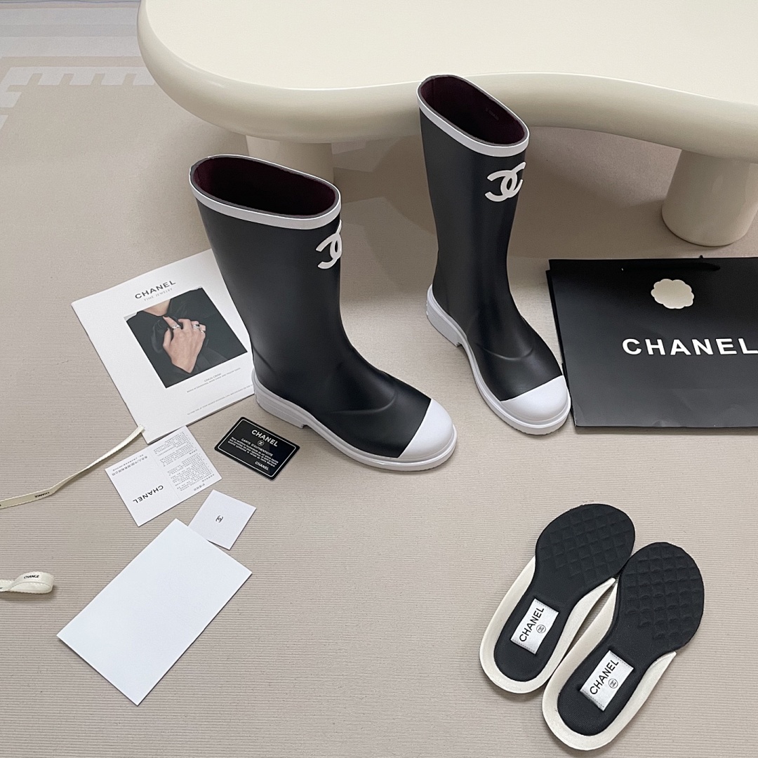 Chanel Caoutchouc CC High Boots · G5H2 — תמונה 8
