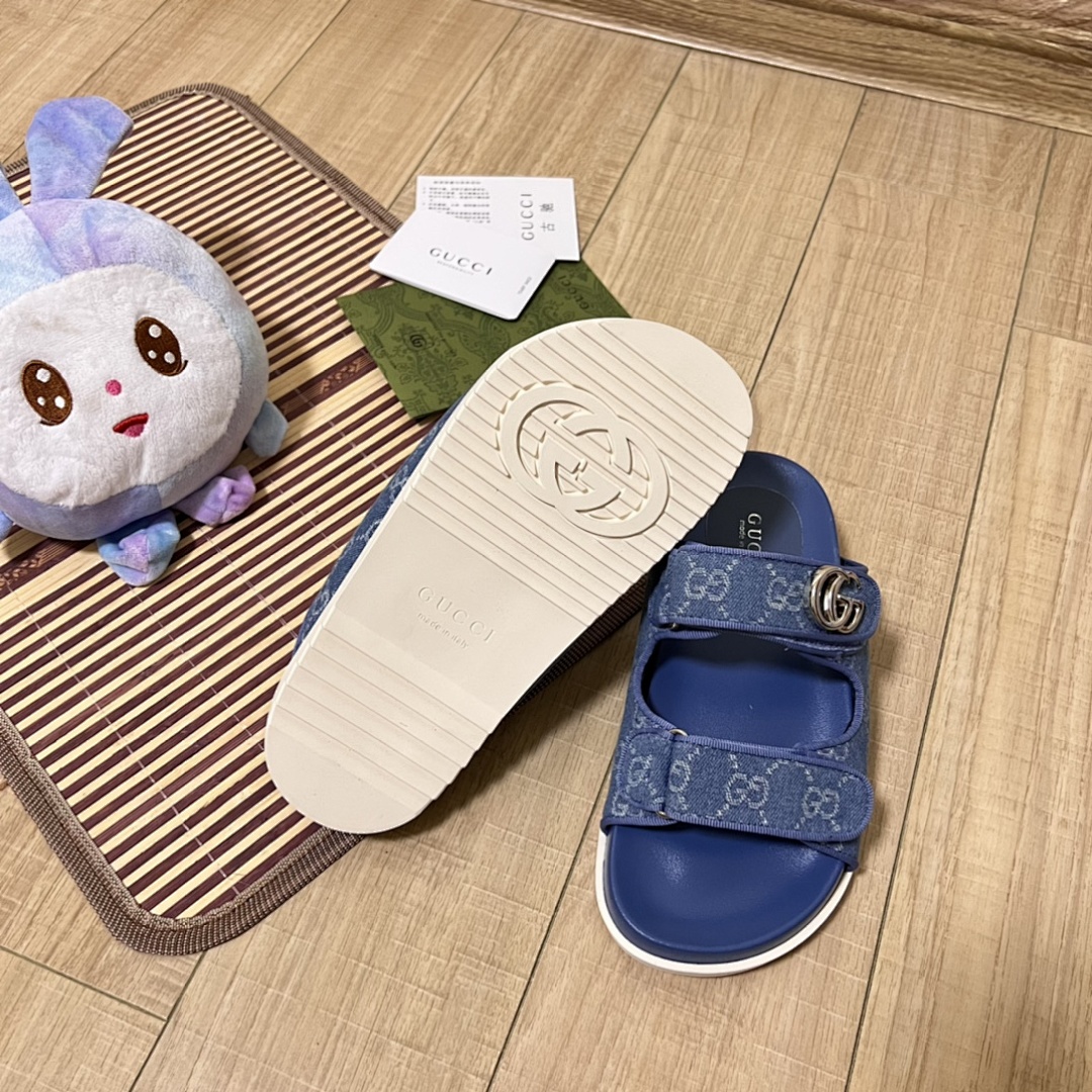 Gucci GG Denim Slide Sandal · Y163G — תמונה 4