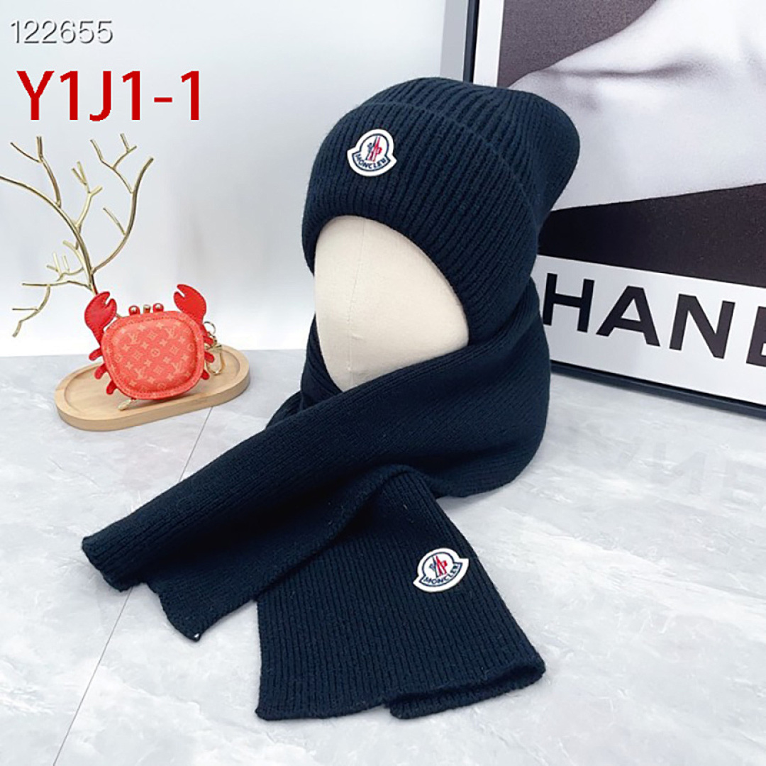 Moncler White Wool Beanie · Y1J1 — תמונה 14