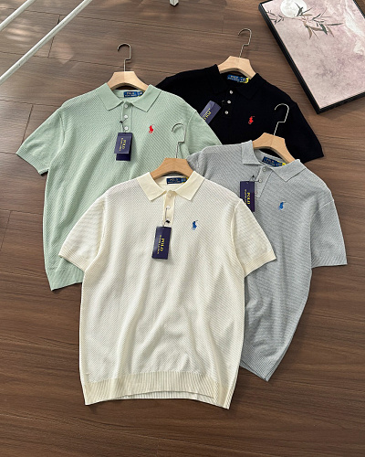 Ralph Lauren Cotton Short-Sleeve Polo Sweater · XJ32
