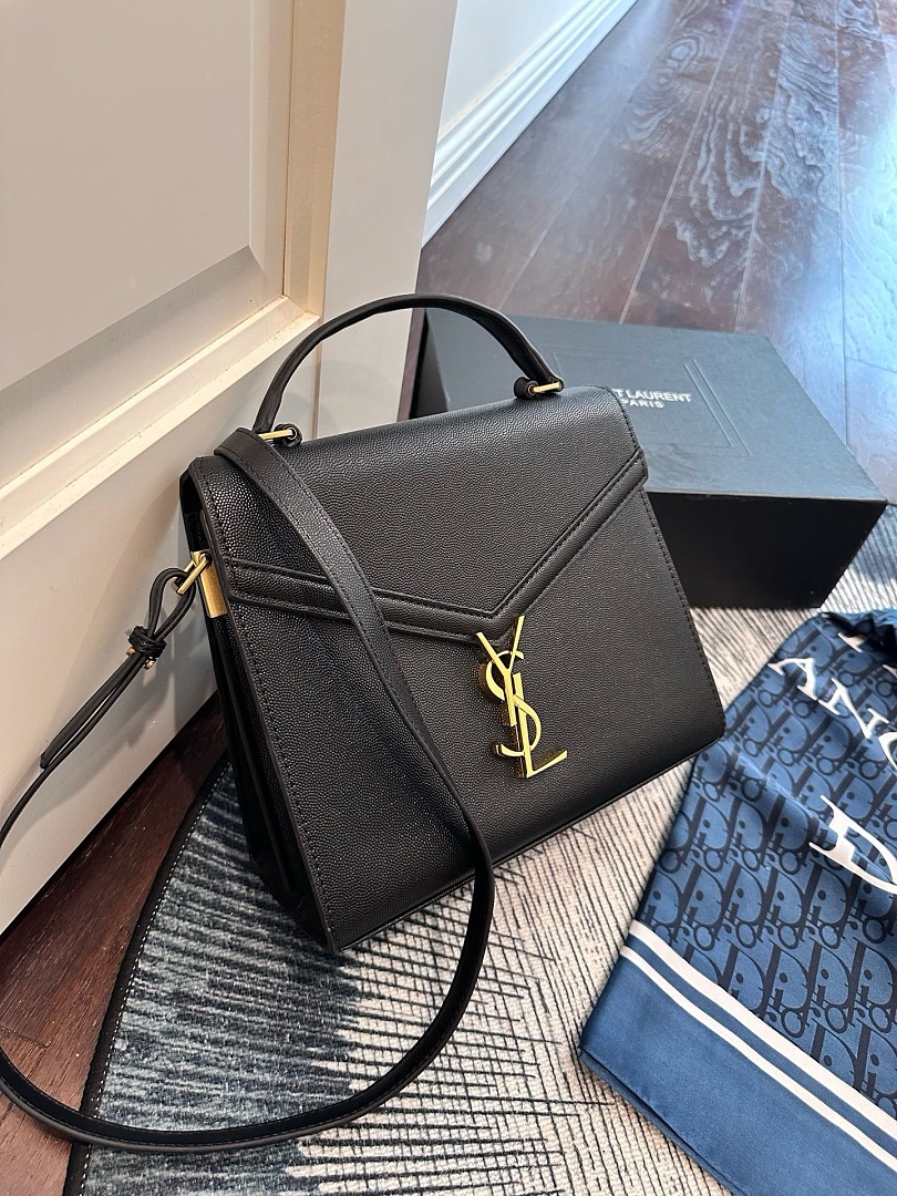 Saint Laurent Cassandra Mini Top Handle · 544S — תמונה 14