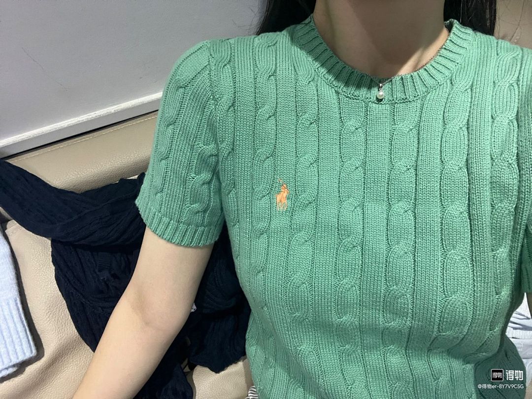 Ralph Lauren Cable-Knit Short Sleeve Sweater · KRF8 — תמונה 22