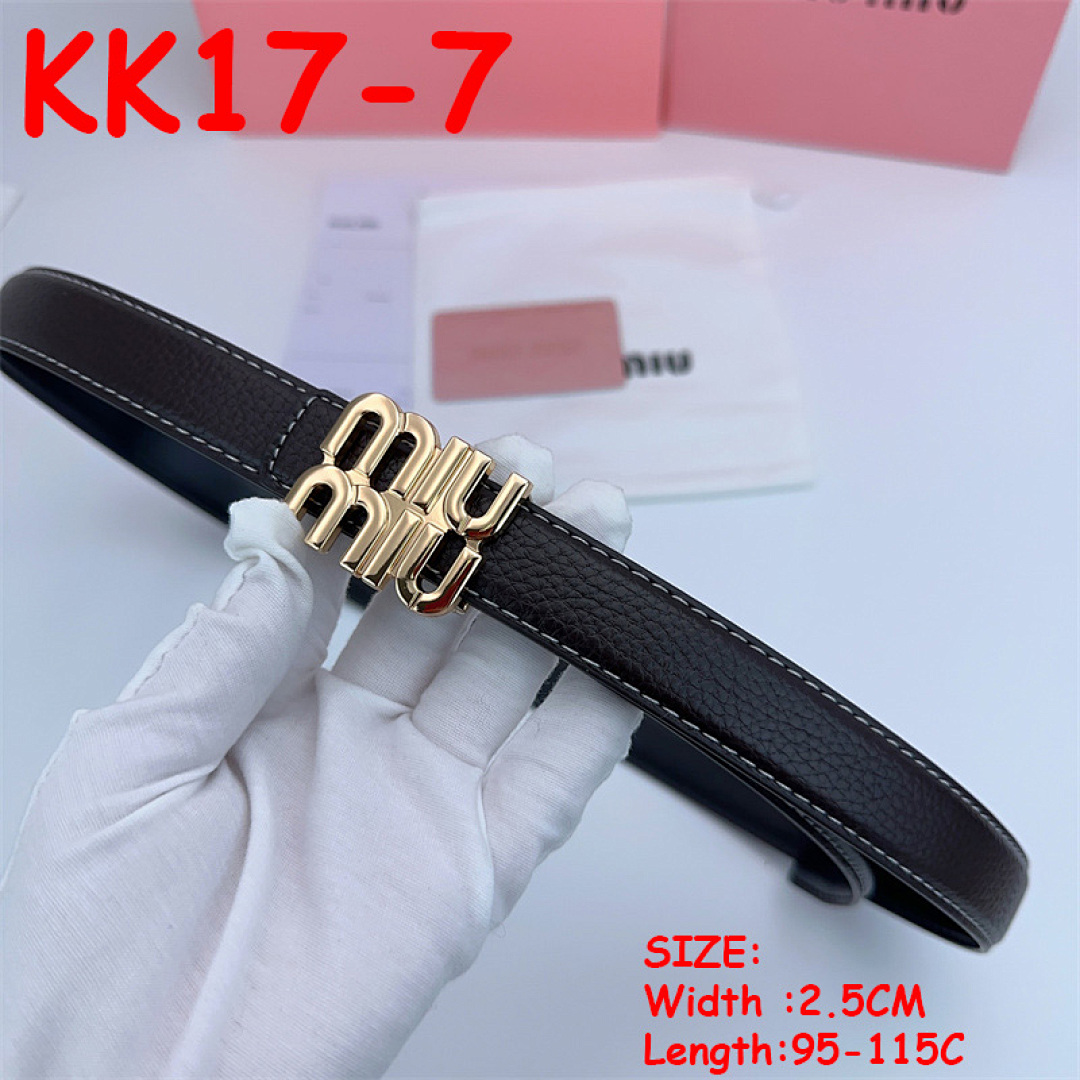 Miu Miu Logo-Lettering Leather Belt · KK17 — תמונה 11