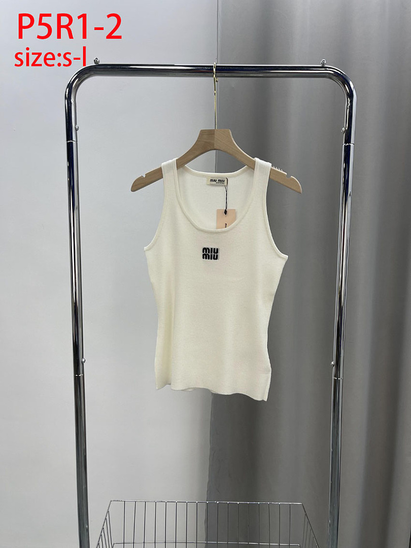 Miu Miu Ribbed Tank Top · P5R1 — תמונה 3