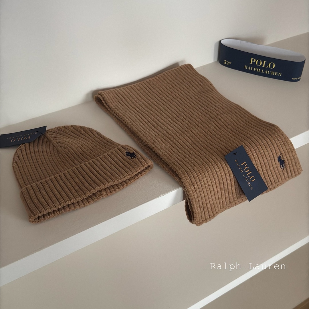 Ralph Lauren Ribbed Beanie And Scarf Set · D7G5 — תמונה 7