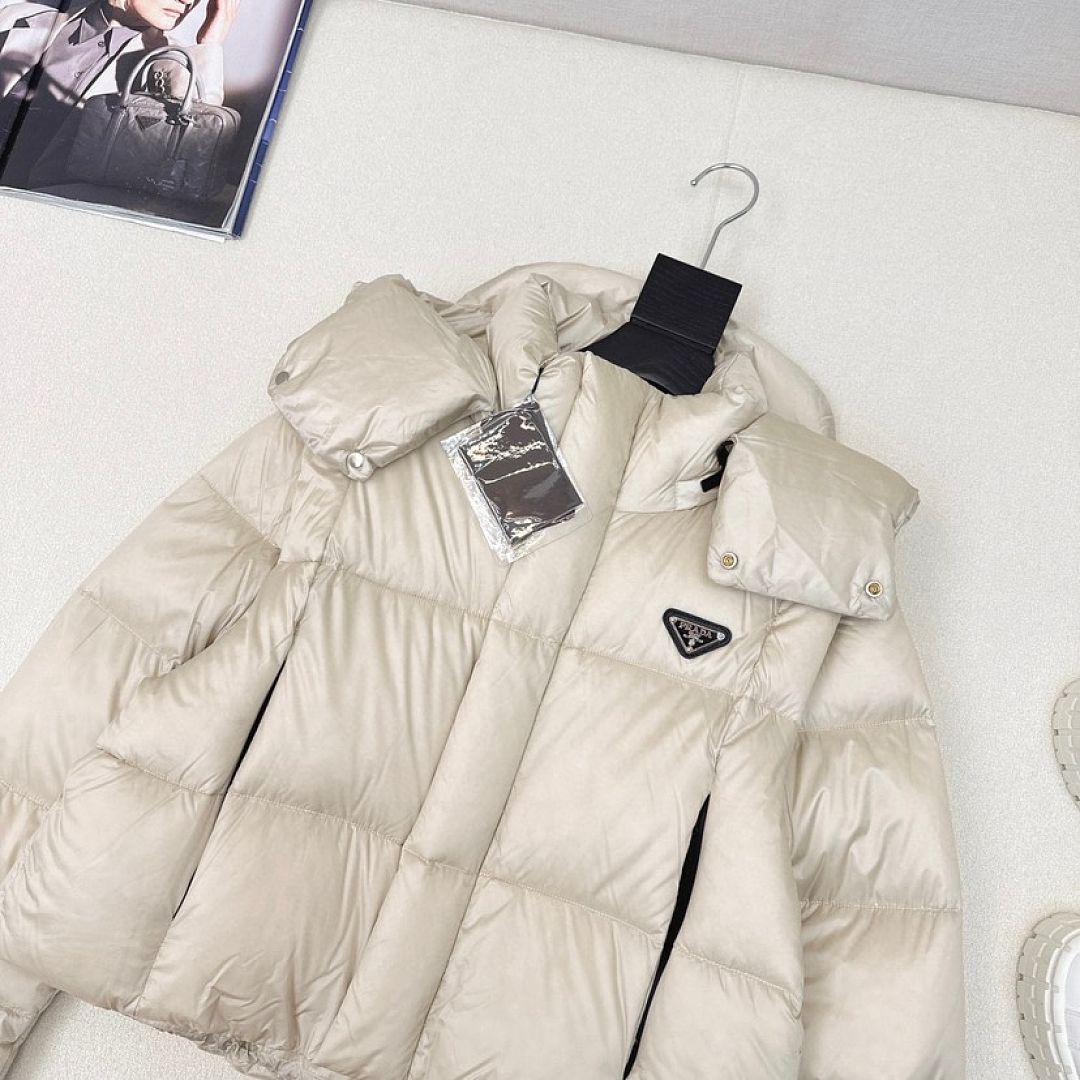 Prada Re-Nylon Convertible Cropped Down Jacket · LC20 — תמונה 8