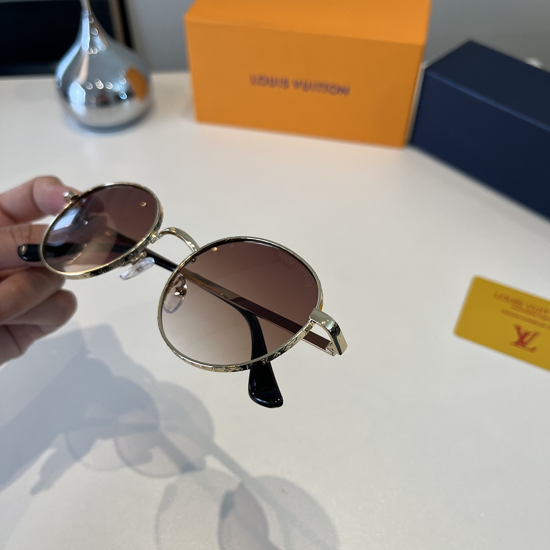 Louis Vuitton LV Script Metal Round Sunglasses · X22B — תמונה 5