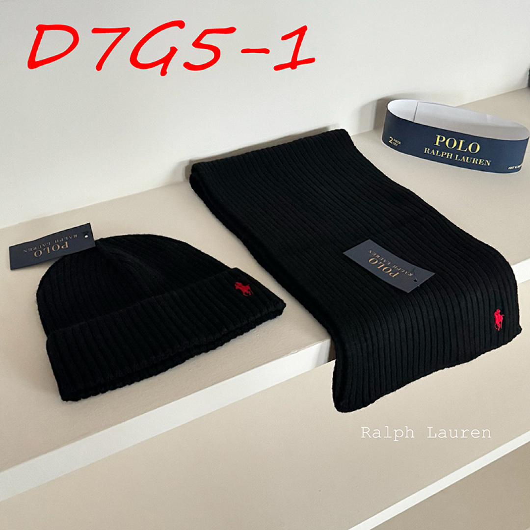 Ralph Lauren Ribbed Beanie And Scarf Set · D7G5 — תמונה 16