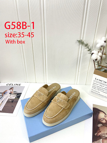 Prada — נעלי מוקסין פתוחות · G58B