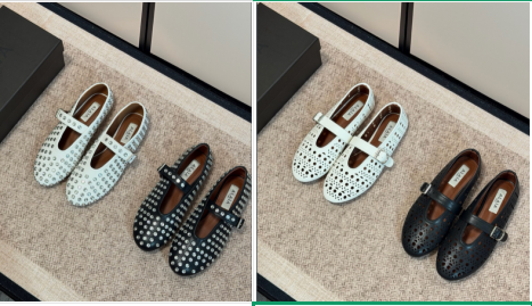 ALAÏA Strass Ballet Flats · R73X — תמונה 2