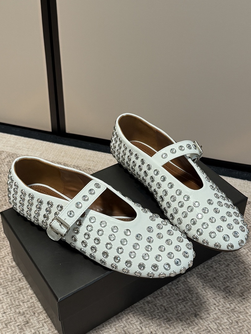 ALAÏA Strass Ballet Flats · R73X — תמונה 7